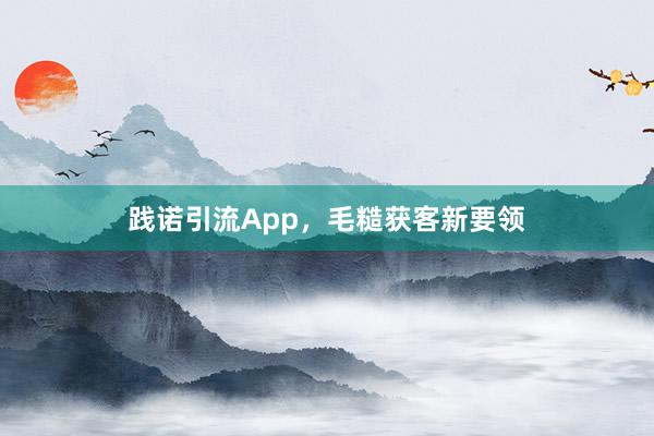 践诺引流App,毛糙获客新要领